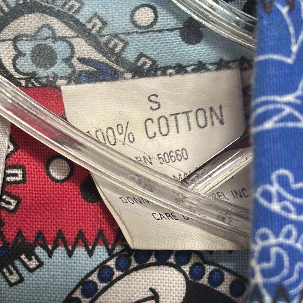 Colorful Patchwork Button-Up Shirt - image 3